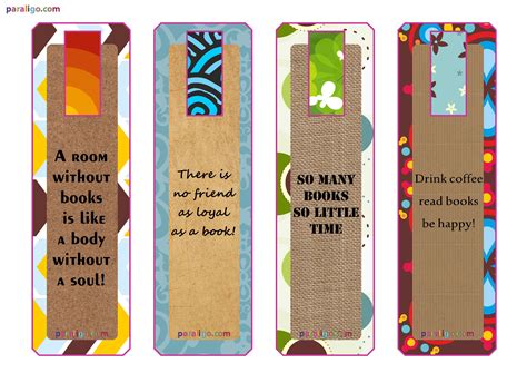 Free Printable Bookmarks for Kids 101 Activity