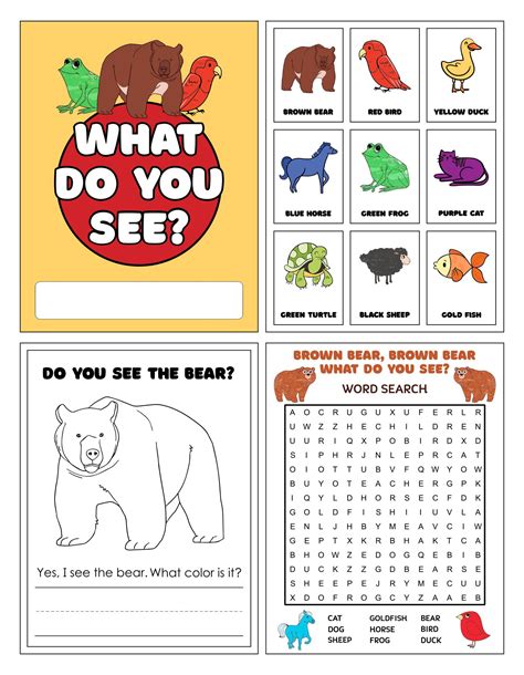 English Exercises Brown Bear, Brown Bear, What Do You See?