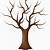 printable brown tree template