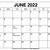 printable calendar june 2022 free