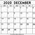 printable calendars 2020 december