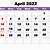 printable calendars april 2022