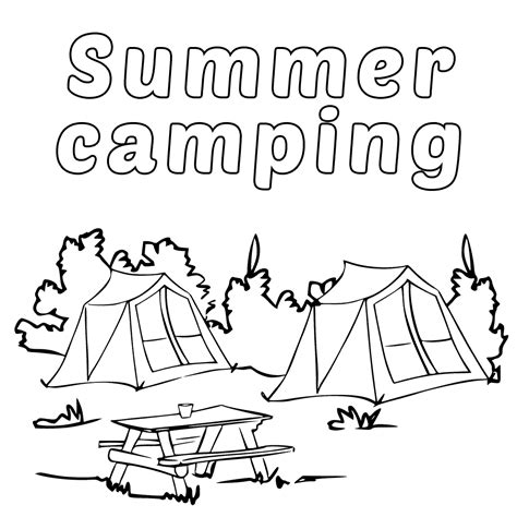 Printable Camping Coloring Pages: Fun And Relaxing Activity For Outdoor Enthusiasts
