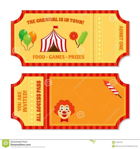 tickets Printable tickets, Raffle tickets template, Carnival tickets