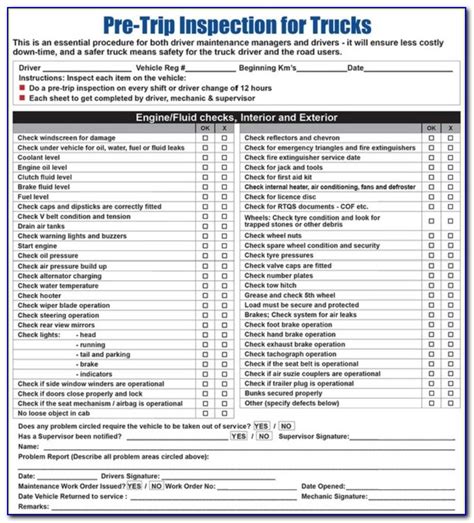 Printable Cdl Pre Trip Checklist: Everything You Need To Know