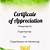 printable certificate of appreciation template