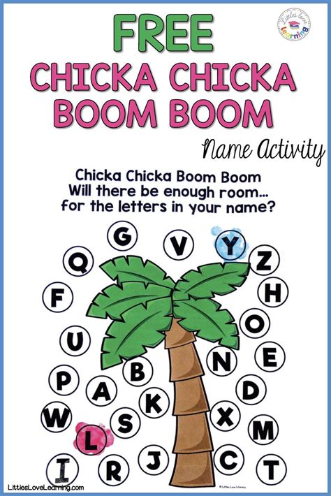 Printable Chicka Chicka Boom Boom Activities