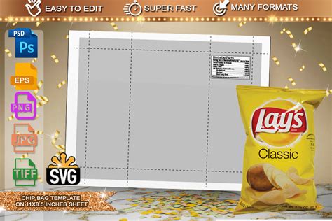 DIY chip bag template Chip bag, Label templates, Templates printable free