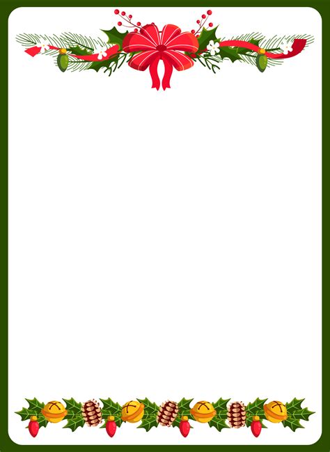 15 Best Free Printable Christmas Borders Holly