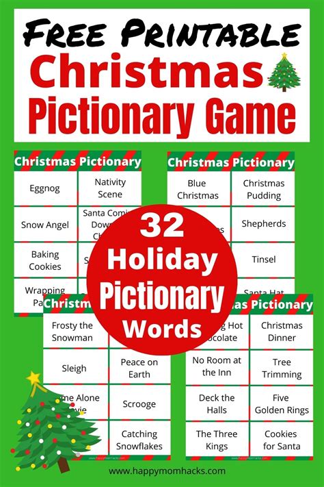 45 Hilarious Christmas Party Games Christmas pictionary, Free