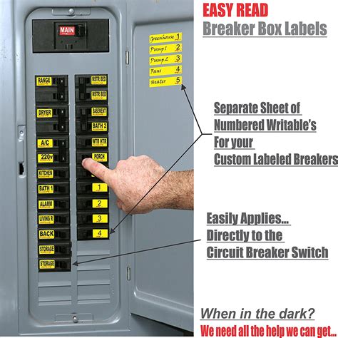 Printable Electrical Panel Breaker Labels Circuit Breaker Directory