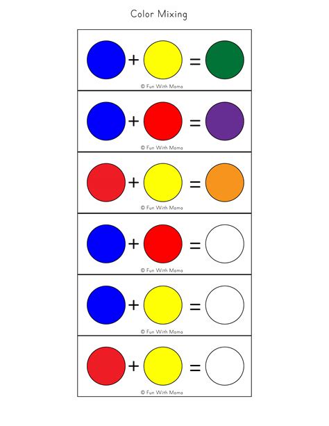 Color mixing scheme for kids Primary and secondary colors 2616315