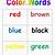 printable color words