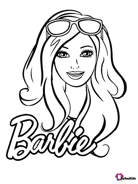 Free download beautiful barbie coloring page for girls