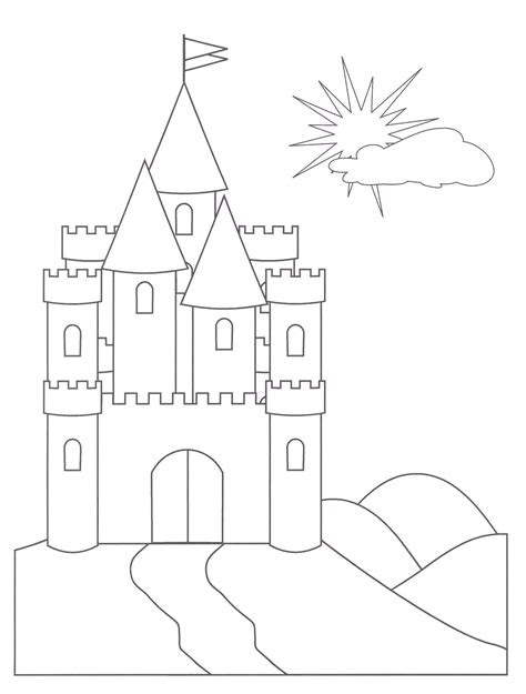Castles and Knights coloring pages. Free Printable Castles and Knights
