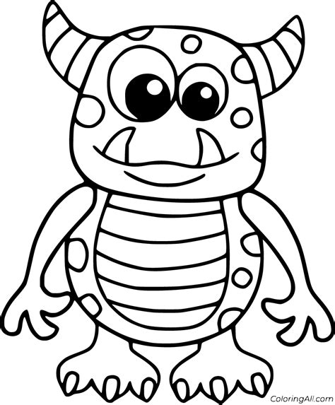 Monsters Printable Printable Halloween Coloring Pages For Adults