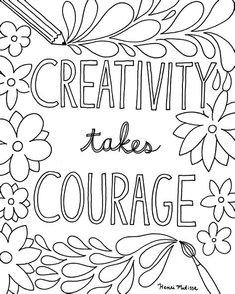 Quote Coloring Pages for Adults and Teens Best Coloring