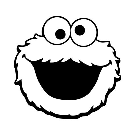 Cookie Monster Silly Face Coloring Pages Coloring Sky