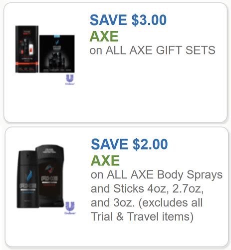 Great Deals on Unilever Products (Including Axe, Degree, Dove & Suave