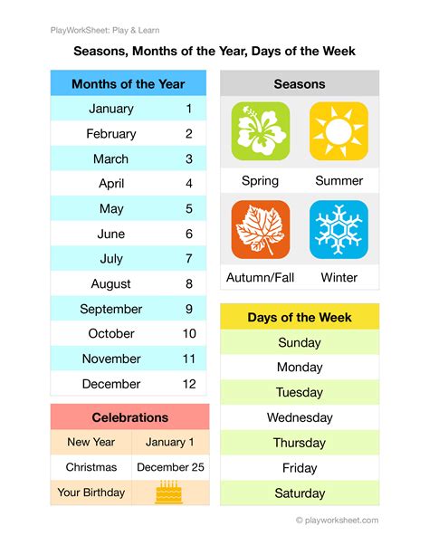Seasons,Months and days Bingo Cards to Download, Print and Customize!