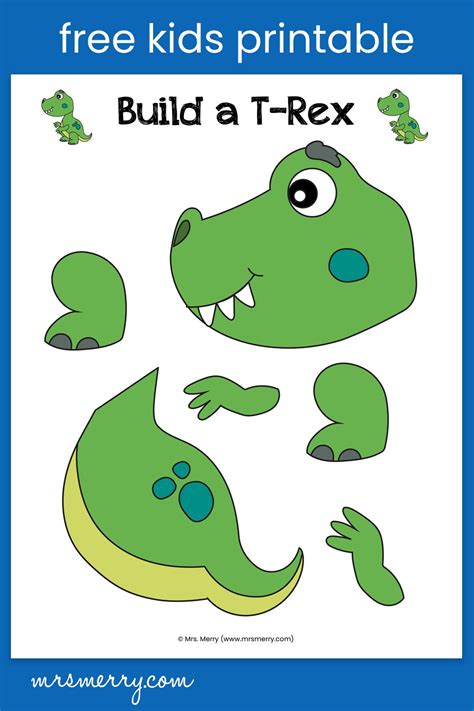 FREE Dinosaur printable craft! This craft is so fun for kids of all