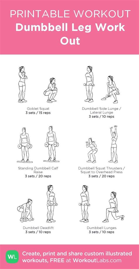 Dumbbell Workout Poster Exercise Publications Posters Fighthrough