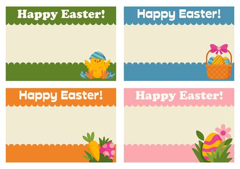 Printable Happy Easter Name Tags