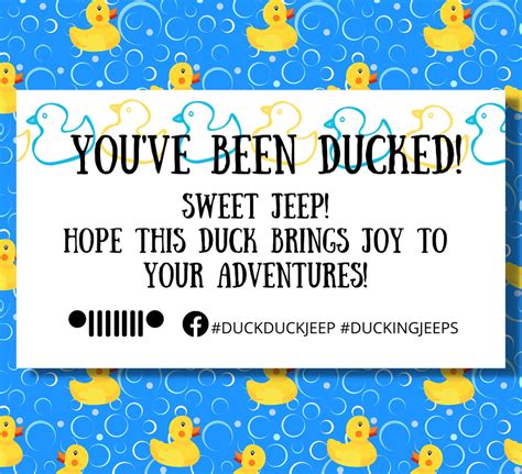 Duck Duck Jeep Tag Card 2