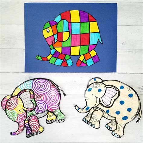 Elmer the Patchwork Elephant Letter E Activity by Mrs Cullen's Creations
