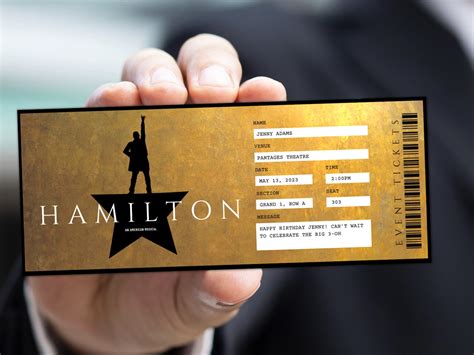 Hamilton Event Tickets Etsy