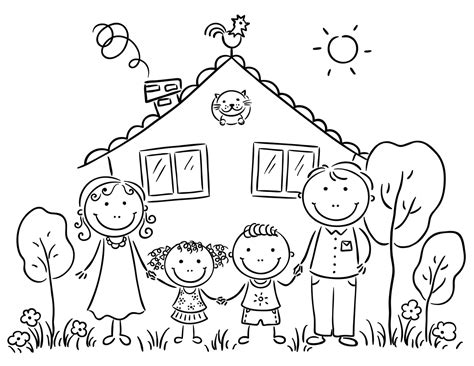 Free Printable Happy Family Coloring Pages For Kids