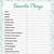 printable favorites list for employees