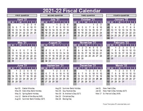 Printable Fiscal Year 2024 Calendar