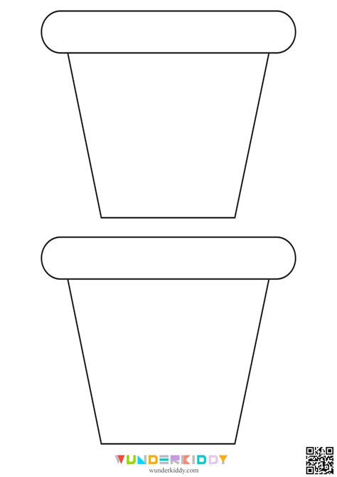 Printable flower pot pattern Mother’s Day Card Coloring Page