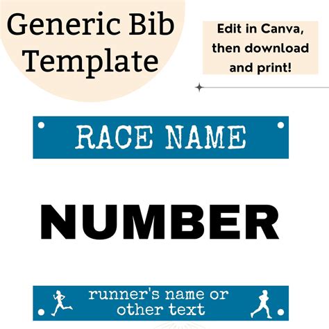 Race Bib Template Free Word Printable Templates