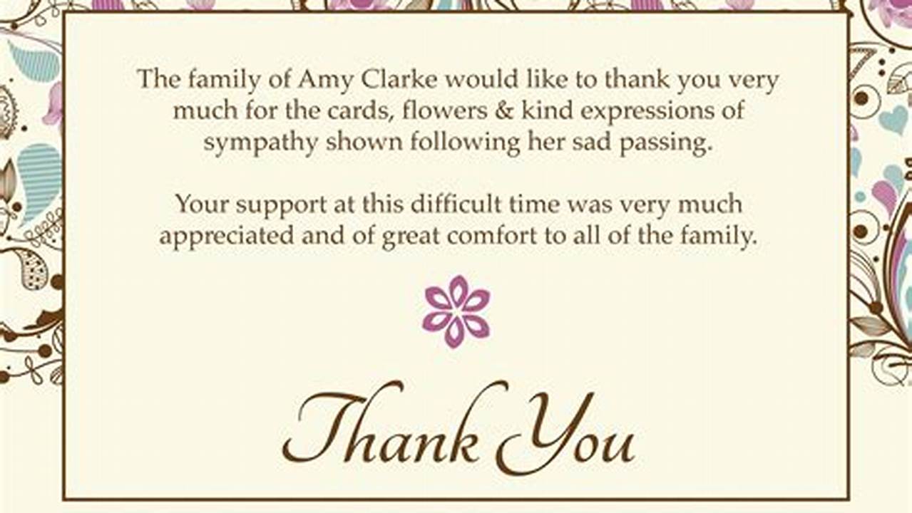 Discover Exquisite Funeral Thank You Card Templates to Express Gratitude