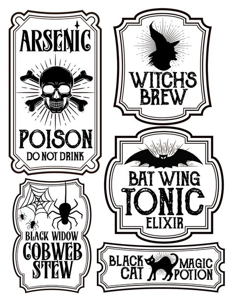 The Graphics Monarch Free Halloween Printable Witch Potion Bottle
