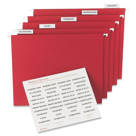 Avery® Printable Tab Inserts for Hanging File Folders