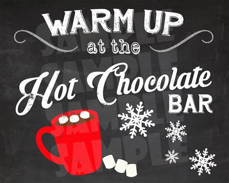 Printable Hot Chocolate Sign
