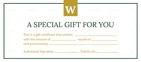Printable Hotel Gift Certificate Template