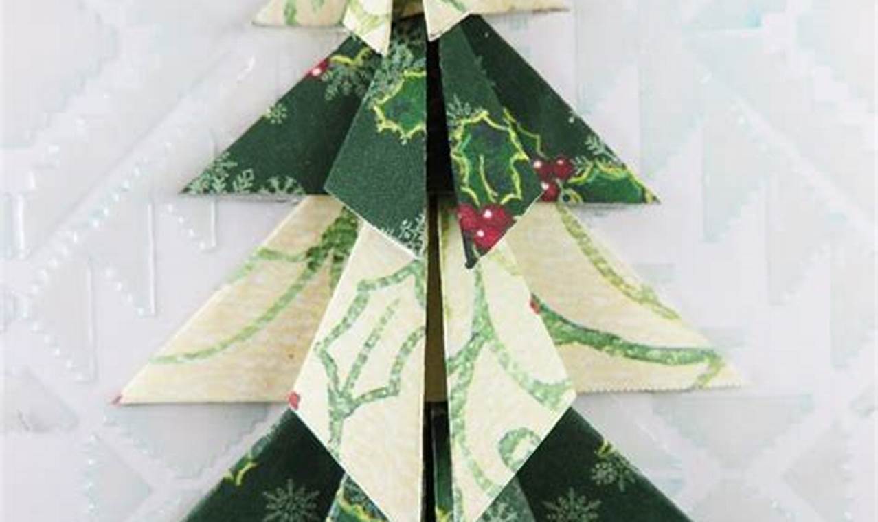 printable instructions for origami christmas tree