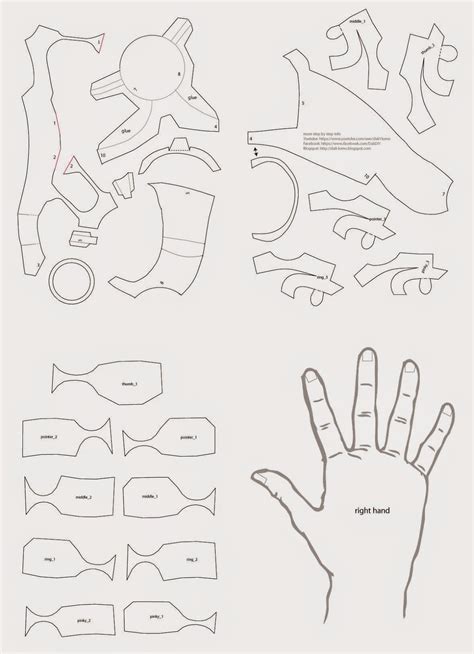 DaliLomo Iron Man Hand DIY with cereal box (PDF template)