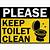 printable keep toilet clean sign