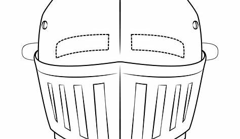 Knight masks helmets paper template - Printable craft - Happy Paper Time