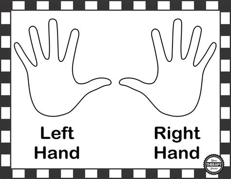 Right hand left hand Children’s printable activities Coloring Page