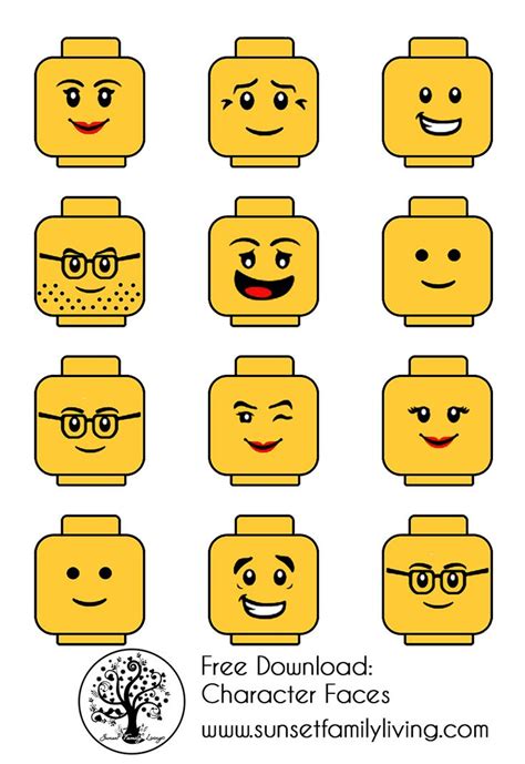 Lego head, Lego faces, Lego man