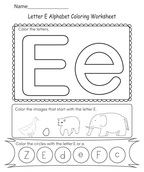 Letter E Worksheets + Activities Fun with Mama