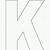 printable letter k outline