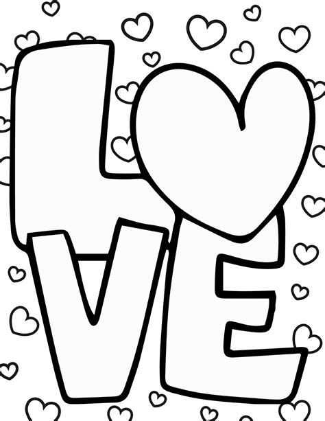 20+ Free Printable Love Coloring Pages