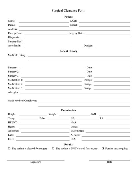 Printable Medical Clearance Form For Surgery: Everything You Need To Know